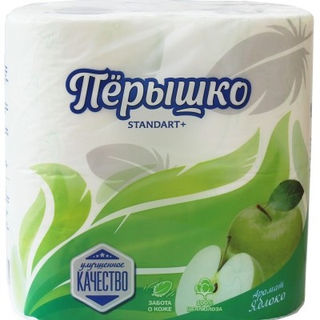 Туалетная бумага Перышко Стандарт+ яблоко 2х слойная 4шт